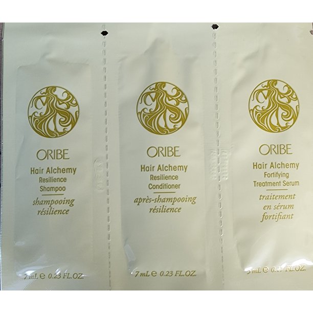 Oribe Hair Alchemy Trio Shampoo Conditioner Treatment Serum Duo 7 Ml
