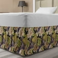 thumbnail image 1 of Persian Bed Skirt, Zentangle Pattern with Oriental Fish Paisley Motifs Middle Motifs, Elastic Bedskirt Dust Ruffle Wrap Around for Bedding Decor, 4 Sizes, Multicolor, by Ambesonne, 1 of 2
