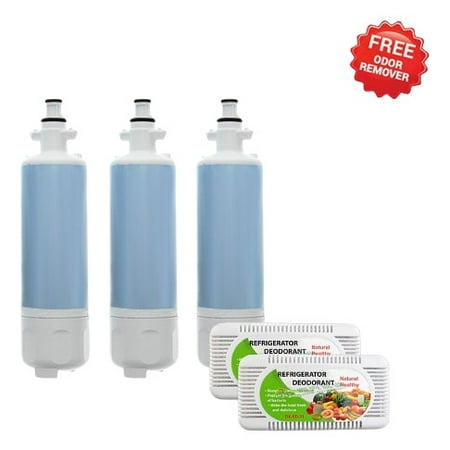 

Replacement Water Filter For LG LFXC24726S -by Refresh (3 Pack)
