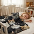 thumbnail image 4 of Cute Cat Print Fleece Throw Blanket, 28"x40" Soft Small Flannel Blanket for Couch Bed Decor, 4 of 6
