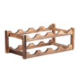 thumbnail image 2 of GUOOL Porte-Bouteilles Moderne Debout Simple Multicouche Support de Table en Bois 2 Niveaux, 2 of 9