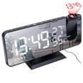 thumbnail image 5 of El más nuevo reloj despertador con proyector 2023 para el techo del dormitorio, radio reloj digital de proyección con alarmas duales, 4 atenuadores, alarma fuerte LED de espejo grande de 7.3 ", 5 of 5