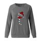 thumbnail image 2 of Jersey navideño para mujer, camiseta de manga larga con estampado de cuello redondo, camiseta adelgazante XBTCLXEBCO Gris;XXL, 2 of 3