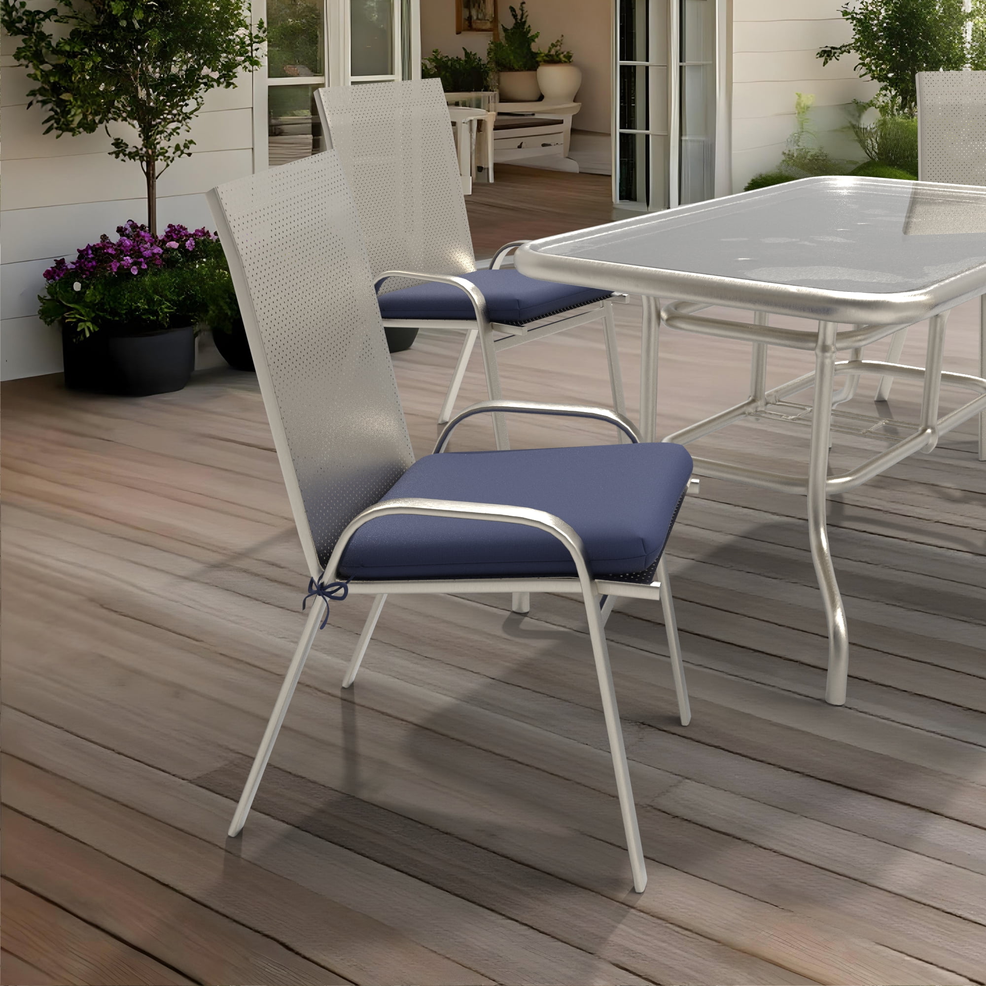 Covers & all CoverRite Square Dining Chair Cushions 3" Foam Tear and UV Resistant Outdoor chairs