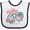 White and Navy, variant on Inktastic My Mimi Loves Me Granddaughter Girls Baby Bib