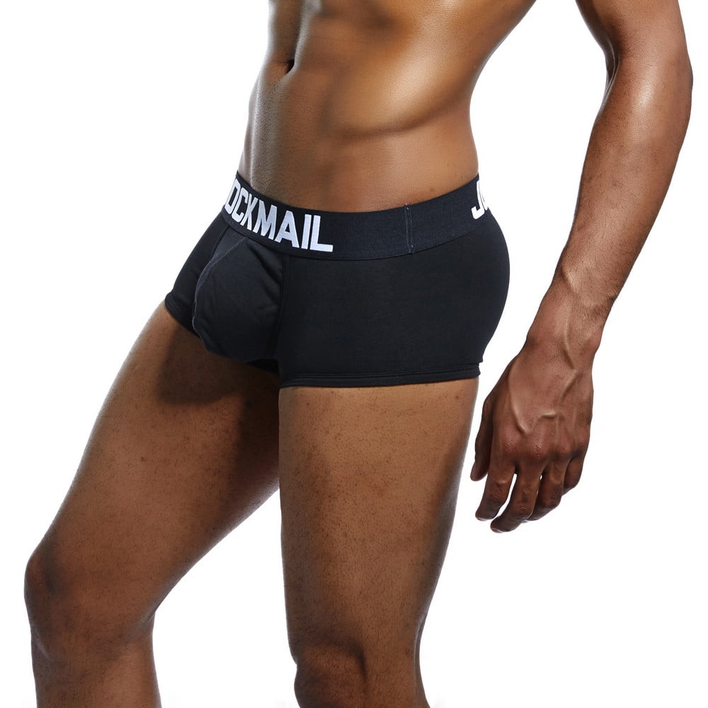 Ploknplq Boxers for Men Mens Underwear Boxer Briefs Mens Elastic Underwear  Men Boxer Briefs Shorts Bulge Pouch Soft Underpants Mens Boxer Briefs Black  M 