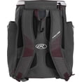 thumbnail image 2 of Mochila Rawlings IMPULSE para Equipamiento de Béisbol y Softbol en Color Granate, 2 of 7