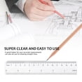 thumbnail image 3 of 3pcs 15cm Clear Plastic Rulers 6 Inch Metric and Imperial Ruler Shatterproof Transparent Straight Ruler Flexible Measuring Ruler Tool for School Office, 3 of 7