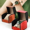 thumbnail image 4 of Case Organizer Wristwatch Storage Watches Packaging Single Display Professional Black Boxes Box Cover Collection Present Souvenir Brown, 4 of 9