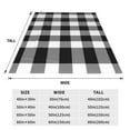 thumbnail image 5 of Bingfone White And Black Plaid Print Flannel Fleece Blanket Throw Blanket For Bed,Sofa,Couch,Travel,Camping(80"X60"), 5 of 9
