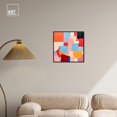 thumbnail image 3 of Square Shapes Area Canvas Retro Geometric Abstract Wall Art by Art Remedy, Black Frame, 20" x 20", 3 of 7