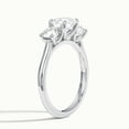thumbnail image 2 of Ammo Jewel 14K White Gold Plated 2.3 Ct Round Cut Solitaire Diamond Ring - Three Stone Accent Engagement Rings - Elegant Eternity Wedding Band - Proposal, Anniversary, or Birthday Jewellery Gift, 2 of 3