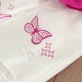 thumbnail image 6 of Mercatoo 3Pcs Toddler Baby Girl Outfit Flare Sleeve Off Shoulder Ruffled Crop Top Print Long Pant Headband Summer Clothes Set, 6 of 8