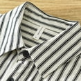 thumbnail image 3 of Camisas s Para Hombre Manga Larga Camisa de manga larga vintage de primavera y otoño para hombre, abrigo para hombre con cuello cuadrado a sueltas para (Black, L), 3 of 7