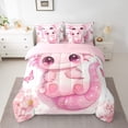 thumbnail image 2 of Erosebridal Lit Axolotl pour Filles Taille Simple 7 Pcs, Rose Réversible, Ultra Doux, 2 of 5