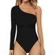 thumbnail image 1 of Xishao Body de manga larga sin mangas con un hombro descubierto, para mujer Xishao ropa, 1 of 2