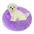 thumbnail image 3 of Round Plush Pet Bed for Dogs & Cats,Fluffy Soft Warm Calming Dog Bed Sleeping Kennel Nest,23.6 x 23.6 x 8", 3 of 4