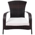 thumbnail image 2 of Gymax Osier Rotin Terrasse Terrasse Terrasse Adirondack Chaise Siège Coussin Mélanger Brun Extérieur, 2 of 10