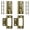 Bronze, variant on 4-Pack Non-Mortise Door Hinges Bifold Butt Cabinet Hinges with Screws for Furniture Windows Cupboard etc. - 2 x 0.9 Inch, Black