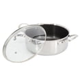 thumbnail image 2 of Oster Modessa 4.5 Quart Nonstick Triply Stainless Steel Dutch Oven with Honeycomb Design in Silver, 2 of 5