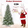 thumbnail image 3 of Gymax 7.5ft Artificial Christmas Tree Hinged Xmas Tree w/ 1135 Branch Tips 470 Lights, 3 of 10