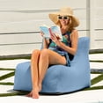 thumbnail image 2 of Jaxx Ponce Outdoor Bean Bag Chair - Weather Resistant Patio and Poolside Lounge Seating, Sunbrella Ocean Blue, 2 of 9