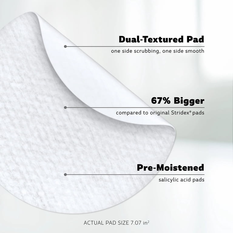 Stridex XL Face & Body Pads, Salicylic Acne Treatment Pads