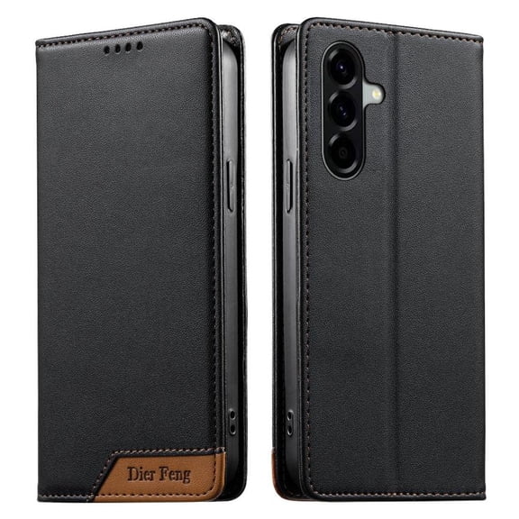 Wallet Case for Samsung Galaxy A56 with RFID Blocking, Magnetic Flip Cover, Card & Cash Slots Black