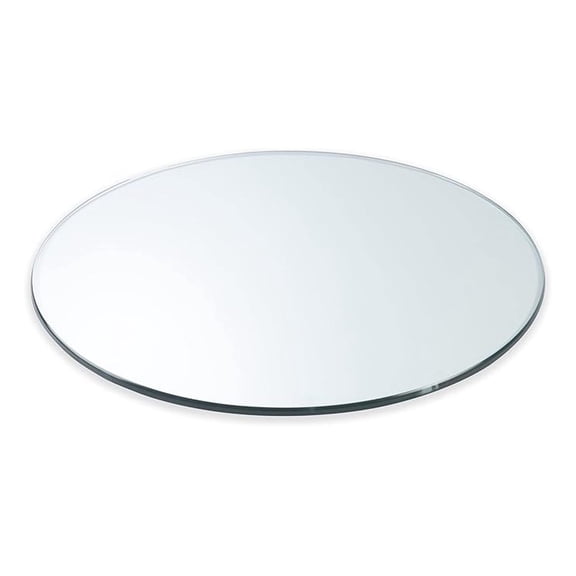 13" Inch Round 3/8" Thick Clear Glass Table Top with Flat Polished Edge and Tempered Glass, Replacement Glass Table Top, Great for Dining Tables, end Tables, and Outdoor Patio Table Tops or