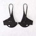 thumbnail image 6 of Afdoent Bikini Tops For Women Ribbed Underwire Triangle Swimsuit Swimwear Bikini Tops Bathing Suit Top, 6 of 8
