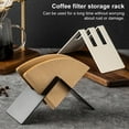thumbnail image 3 of Joernso Coffee Filter Paper Holder Rack Double Card Slot Coffee Filter Paper Storage Container Stand Stainless Steel Coffee Filter Paper Dispenser Rack for Kitchen Countertop, 3 of 7