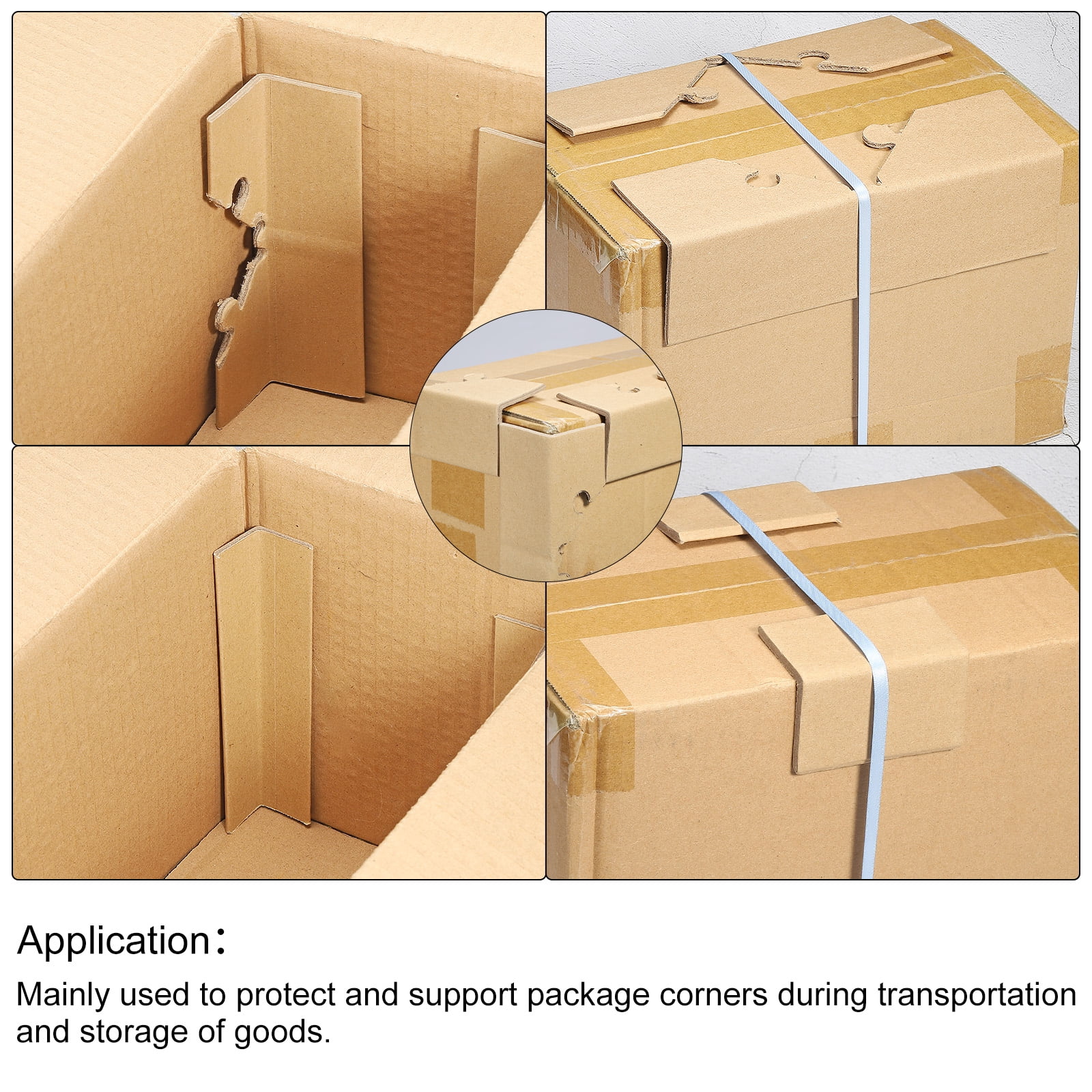 Adjustable Cardboard Corner Protector Package Frame Protectors 60x30mm Thick 3mm 100 Pack