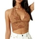thumbnail image 3 of Txlixc Blusas recortadas con cuello halter para mujer, suéter sin mangas con cuello en V Txlixc Sexy, 3 of 9
