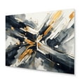 thumbnail image 2 of Designart "Abstractions in Gold and Grey I" Abstract Shapes Metal Art Living Room, 2 of 5