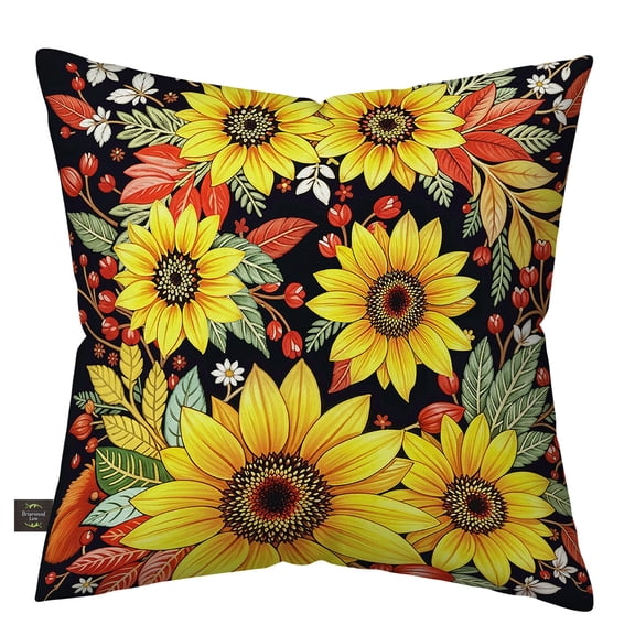 Briarwood Lane Autumn Sunflowers Welcome Indoor/Outdoor Pillow