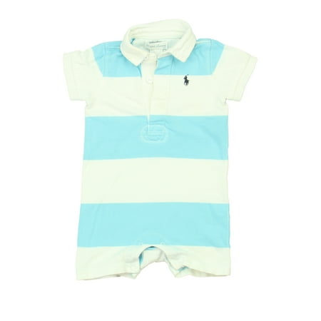 

Pre-owned Ralph Lauren Boys Blue | White Romper size: 6 Months