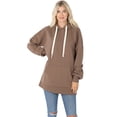 thumbnail image 2 of Simply fashion OVERSIZED HOODIE Longline SweaterShirts,MOCHA,LARGE, 2 of 2