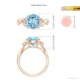 thumbnail image 5 of Angara Natural 2.3 Ct. Aquamarine Solitaire Ring in 14K Rose Gold for Women (Ring Size: 11.5), 5 of 10