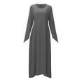 thumbnail image 5 of Casual Dresses For Women Elegant A Line Long Sleeve Dress For Daily Wear And Flattering Fit Versatile Style For Spring And Fall Tunic Long Sleeve Long Dress Casual Tunic Dress Loose Dresses Slit Maxi, 5 of 8