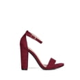 thumbnail image 2 of ShoeLaLa Two Piece Chunky Heel Sandals in Burgundy, 2 of 3