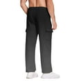 thumbnail image 5 of Men's Heavyweight Fleece Cargo Sweatpants Black M, 5 of 6