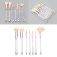 thumbnail image 1 of SHOWERORO Makeup Applicator Makeup Brush Set with Labels Transparent Fiber 7pcs for Girlfriend, 1 of 8