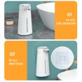 thumbnail image 5 of Automatic Soap Dispenser, Wall Mounted Sensor Foam Dispenser, 400ml Large Capacity, USB Rechargeable, for Kitchen Bathroom, Touchless Operation, 5 of 8