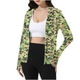thumbnail image 4 of QUNYINEY Lightweight Jackets for Women Hooded Zip Up Casual Camouflage Coats Thumb Holes with Pockets Sun Protection Loose Jacket, 4 of 7