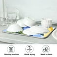 thumbnail image 7 of Yayeee Dish Drying Mat for Kitchen Counter 18"x24" Microfiber Absorbent Pad, Cartoon Lemon Leaves, 7 of 7