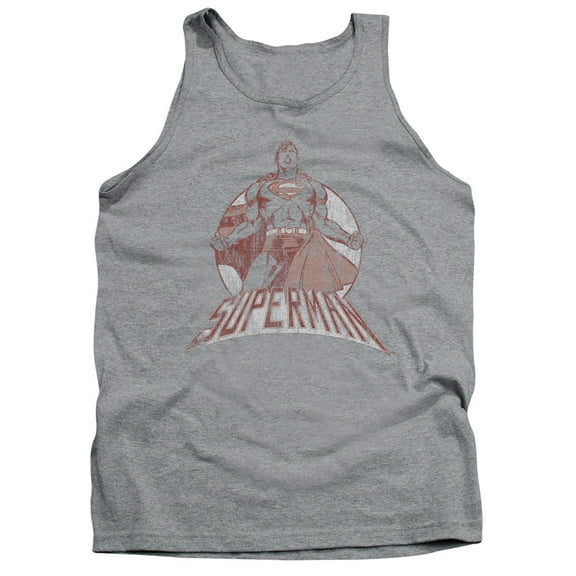Superman Super Bad Adult Tank Top Athletic Heather