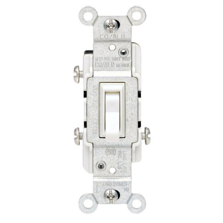 15 Amp CO/ALR AC Quiet Toggle Switch, White 15 Amp CO/ALR AC Quiet Toggle Switch, White