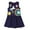 Navy Unicorn, variant on WIBACKER Toddler Kids Girl's Casual Ruffled Sleeve Cotton Dress Tunic Playwear Party T-Shirt Dresses