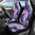 thumbnail image 3 of Pzuqiu Purple Tie Dye Full Set Car Seat Covers - Breathable Durable All Season Fit For SUV Sedan Truck Van, 3 of 10