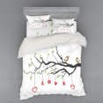 thumbnail image 2 of Ambesonne Love Bedding Set 3 Pcs, Birds Sitting on a Branch, Twin, Multicolor, 2 of 3